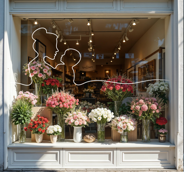 Sticker vitrine mère d'art en ligne - TenStickers