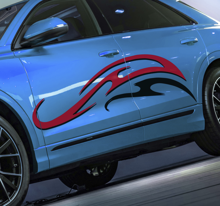 Sticker voiture tuning avec des rayures tribales élégantes - TenStickers