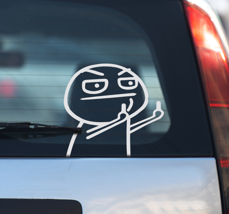Sticker voiture conception amusante pour montrer les doigts - TenStickers