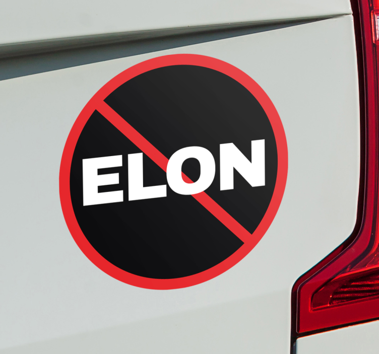 Sticker voiture no Elon Musk - TenStickers