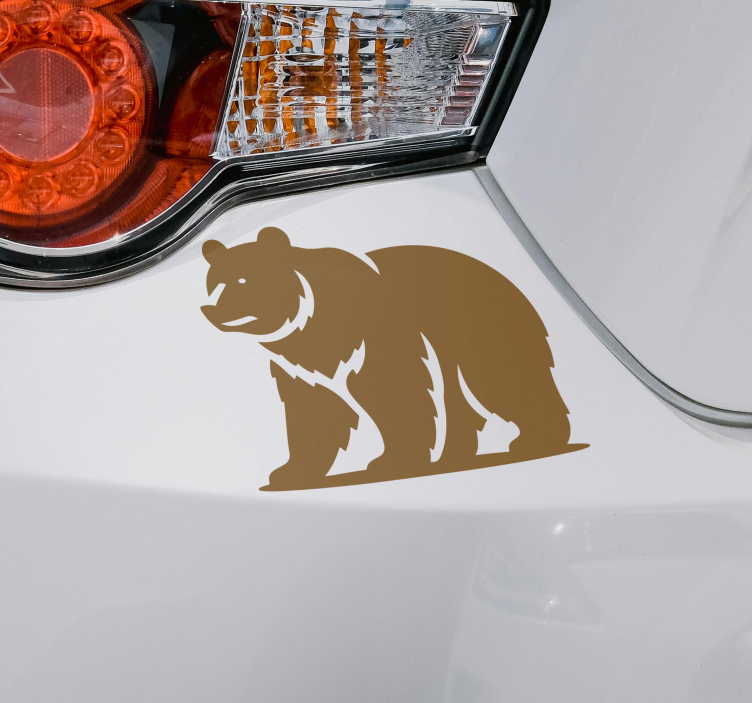 Sticker voiture ours monochrome - TenStickers