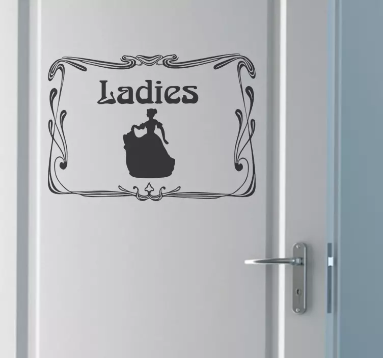 Sticker wc signal femmes vintage - TenStickers