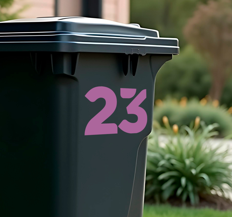 Autocollant de conteneur de nombres abstraits décorés - TenStickers