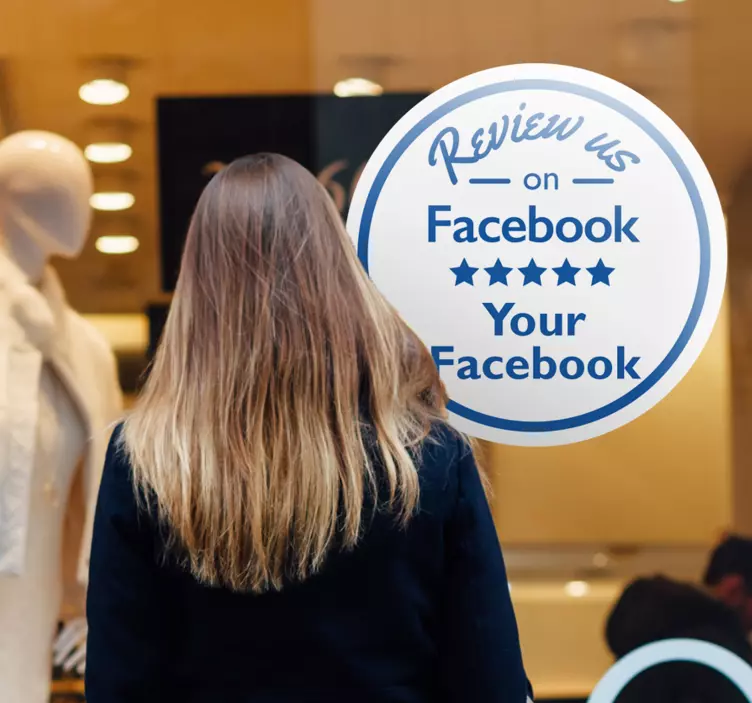 Vitrophanie Notez nous sur Facebook - TenStickers