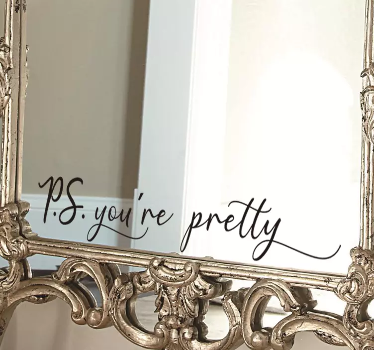 Sticker miroir You're pretty - TenStickers