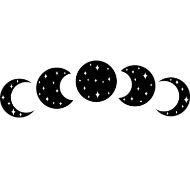 Sticker chambre phases de lune - TenStickers