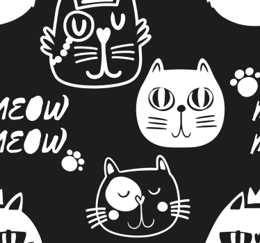 Sticker fenêtre tête de chats - TenStickers