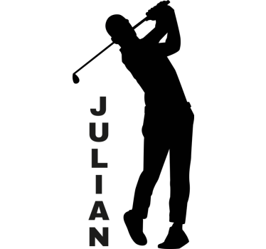 Autocollant autres sports silhouette de joueur de golf - TenStickers