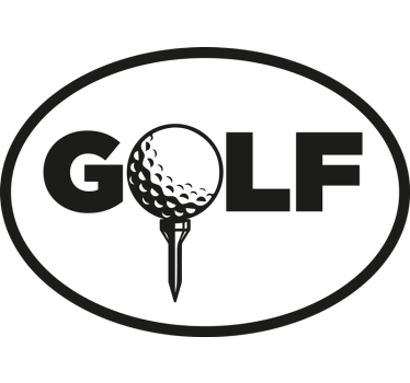 Autocollant autres sports texte sur le golf - TenStickers