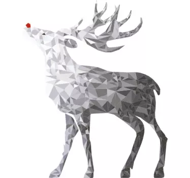 sticker renne argent - TenStickers