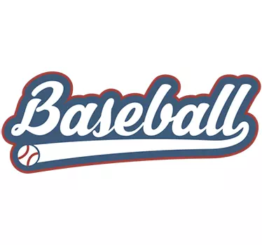 Sticker autres sports design script de baseball classique - TenStickers