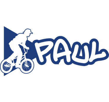 Sticker vélo avec prénom de BMX - TenStickers
