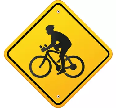 Sticker panneau cycliste - TenStickers