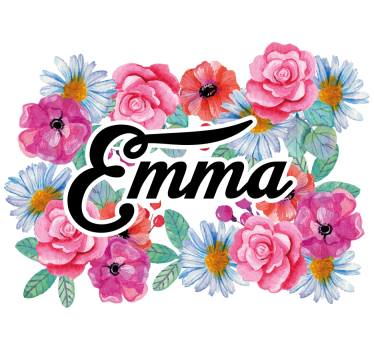 Autocollant vélo fleurs avec prénom - TenStickers