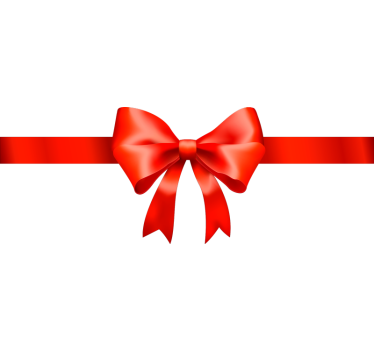 Sticker vitrine noeud cadeau rouge - TenStickers
