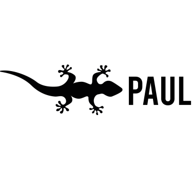 Autocollant vélo gecko avec nom - TenStickers