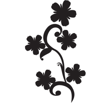 Autocollant vélo fleur élégante - TenStickers