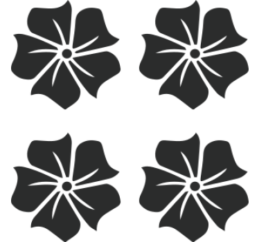 Autocollant vélo pack de fleurs hawaïennes - TenStickers
