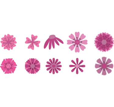 Autocollant vélo gracieuses fleurs roses - TenStickers