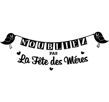 Sticker vitrine oiseaux de la fête des mères - TenStickers