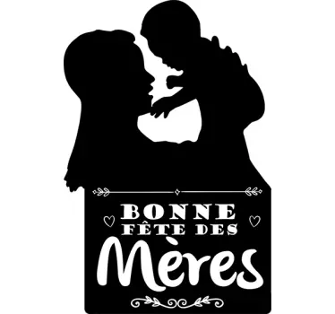 Sticker fête des mères silhouettes - TenStickers