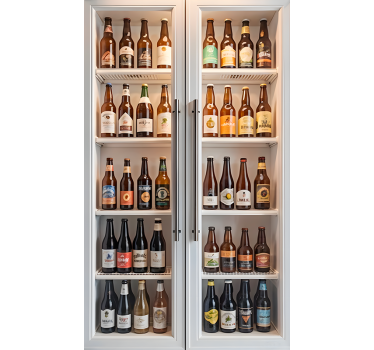 Sticker frigo marques de bière - TenStickers