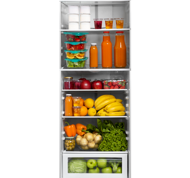 Sticker frigo semaine familiale de nourriture - TenStickers