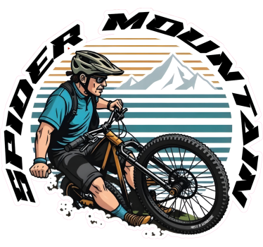 Autocollant vélo montagne d'araignées - TenStickers