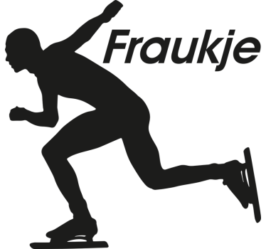 Sticker autres sports patineur sur glace avec nom - TenStickers