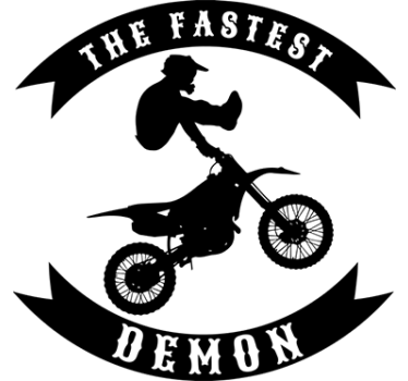 Sticker moto the fastest demon - TenStickers