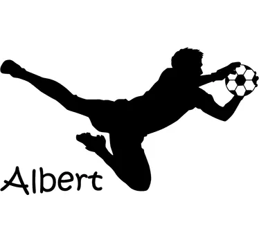Sticker Mural personnalisable gardien de foot - TenStickers