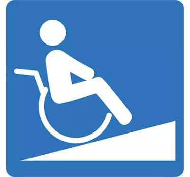 Sticker signalétique rampe handicapé - TenStickers