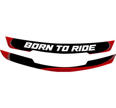 Sticker moto texte de visière personnalisable - TenStickers