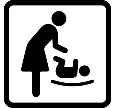 Sticker porte señal cambiador de bebe - TenStickers