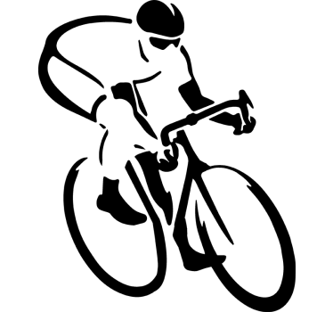 Sticker cycliste vélo de route pour voiture - TenStickers