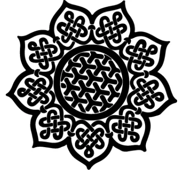 Sticker ordinateur fleur mandala - TenStickers