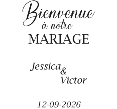 Sticker personnalisé mariage miroir personnalisable - TenStickers