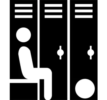 Sticker signalétique vestiaires - TenStickers