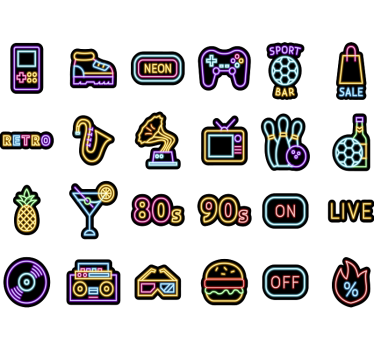 Autocollant vélo ensemble néon - TenStickers