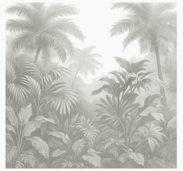 Sticker porte paradis tropical gris - TenStickers