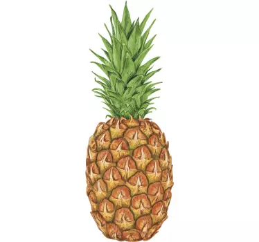 Sticker cuisine ananas aquarelle - TenStickers