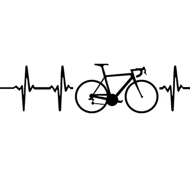 Autocollant vélo électrocardiogramme - TenStickers