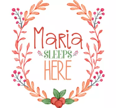 Sticker porte prenom sleeps here - TenStickers