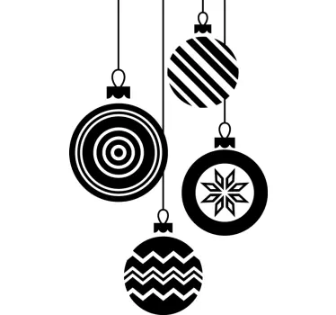 Sticker grandes boules de noël - TenStickers