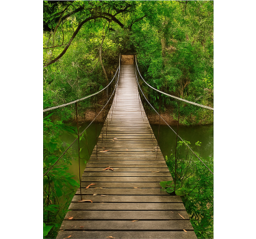 Sticker porte conception de passerelle de pont - TenStickers
