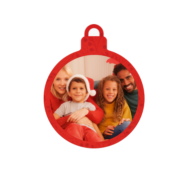 Sticker fenêtre boule de noël personnalisée - TenStickers