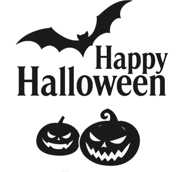 Sticker fenêtre citrouilles d'halloween effrayantes - TenStickers