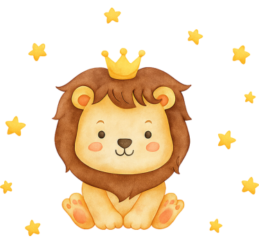 Sticker porte lion pour les enfants - TenStickers