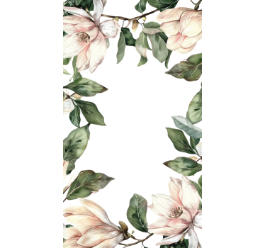 Sticker porte fleurs botaniques gracieuses - TenStickers