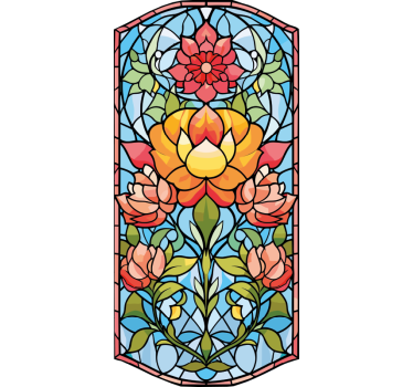 Sticker porte conception de mosaïque verte - TenStickers